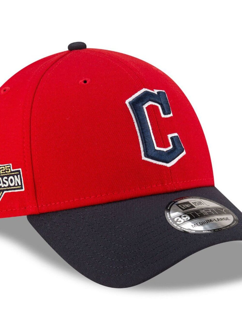 New Era CLE Guardians 2025 Postseason Participant 39Thirty Stretch Fit Hat M/L